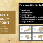 Pacotão de Mapas - Todos os Estados e Municípios do Brasil em Powerpoint