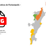 Distritos Administrativos de Florianópolis em SVG