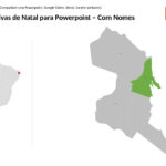 Zonas Administrativas de Natal em PowerPoint