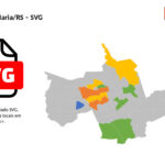 Bairros de Santa Maria/RS em SVG