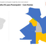 Bairros de Pinhalzinho/SC em PowerPoint