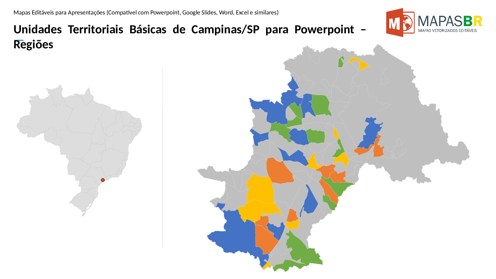 15014_ppt-0 Unidades Territoriais Básicas de Campinas/SP em PowerPoint - Imagem 1