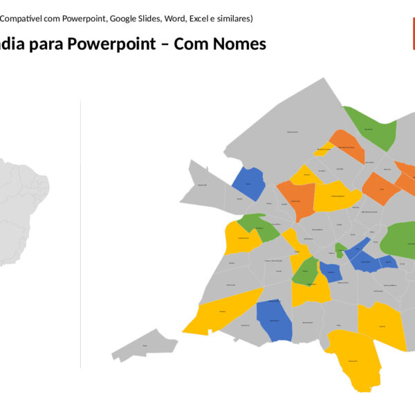 Bairros de Uberlândia em PowerPoint