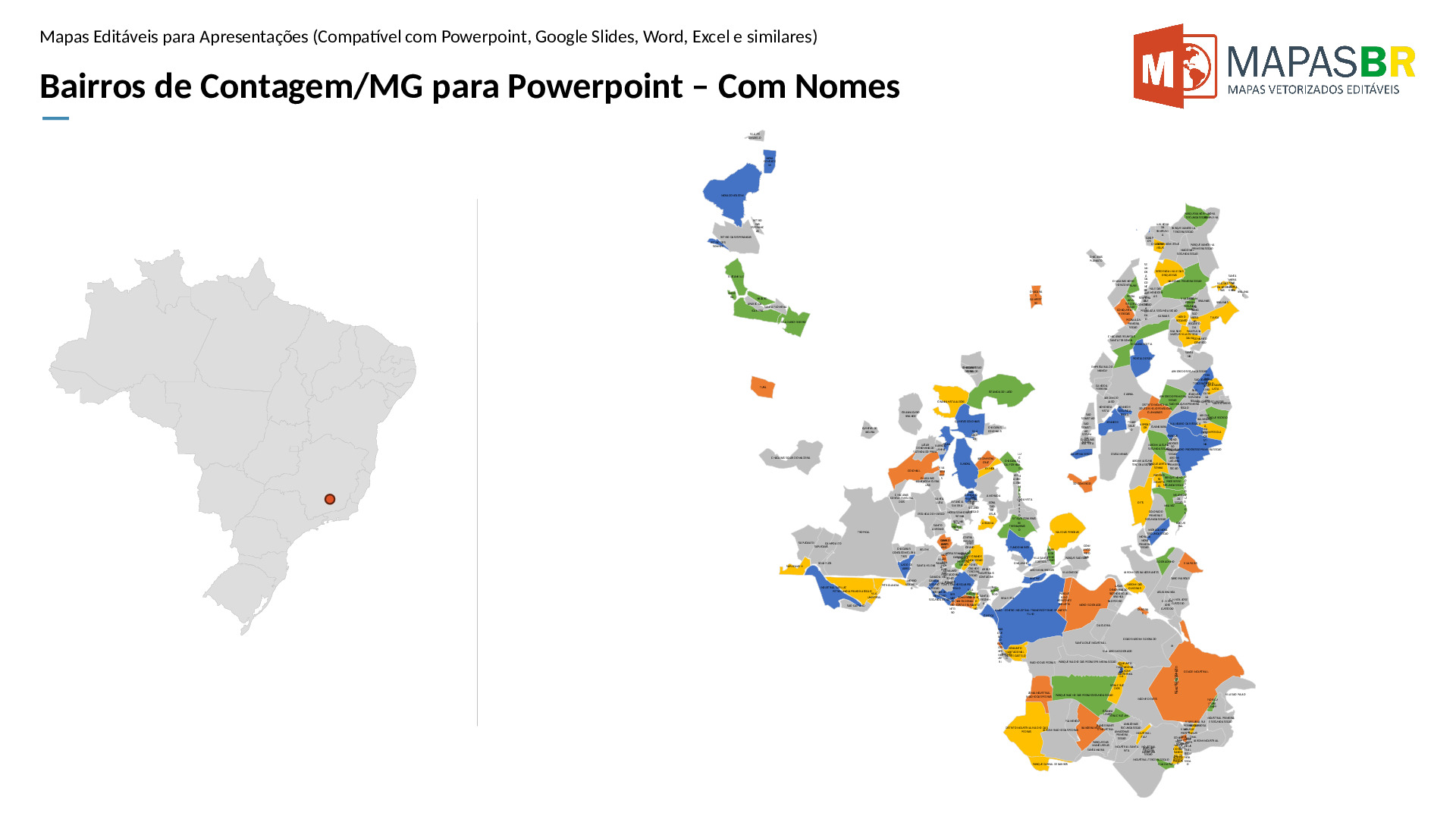 15084_ppt-1 Bairros de Contagem/MG em PowerPoint - Imagem 1