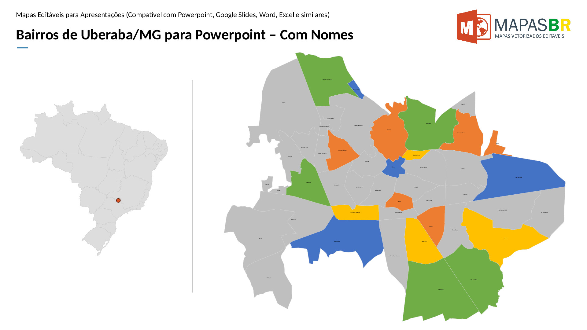 15093_ppt-1 Bairros de Uberaba/MG em PowerPoint - Imagem 1