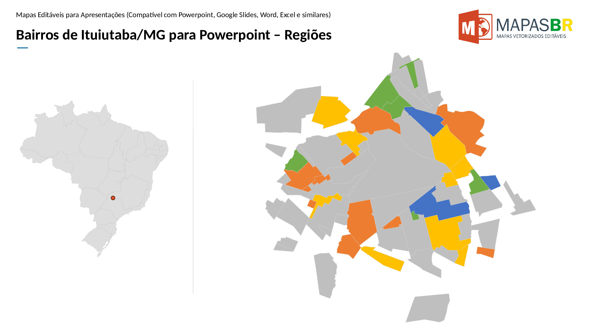 15119_ppt-0 Bairros de Ituiutaba/MG em PowerPoint - Imagem 1