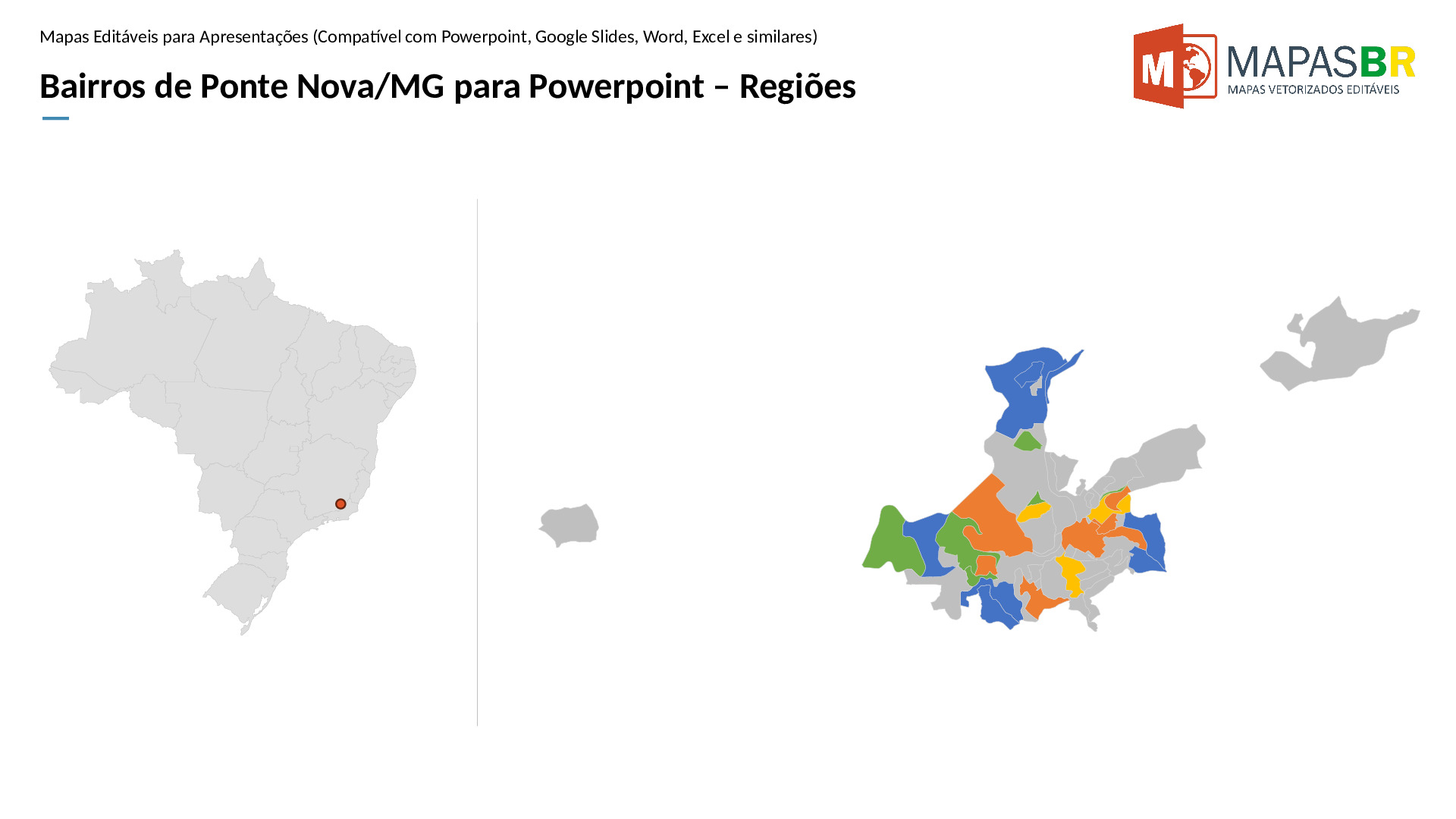 15129_ppt-0 Bairros de Ponte Nova/MG em PowerPoint - Imagem 1