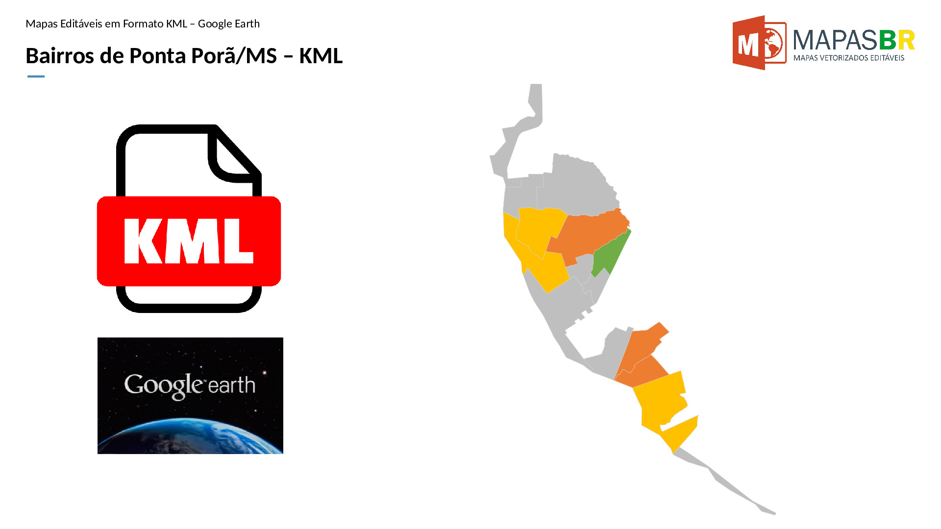 15382_kml-0 Bairros de Ponta Porã/MS em KML (Google Earth) - Imagem 1
