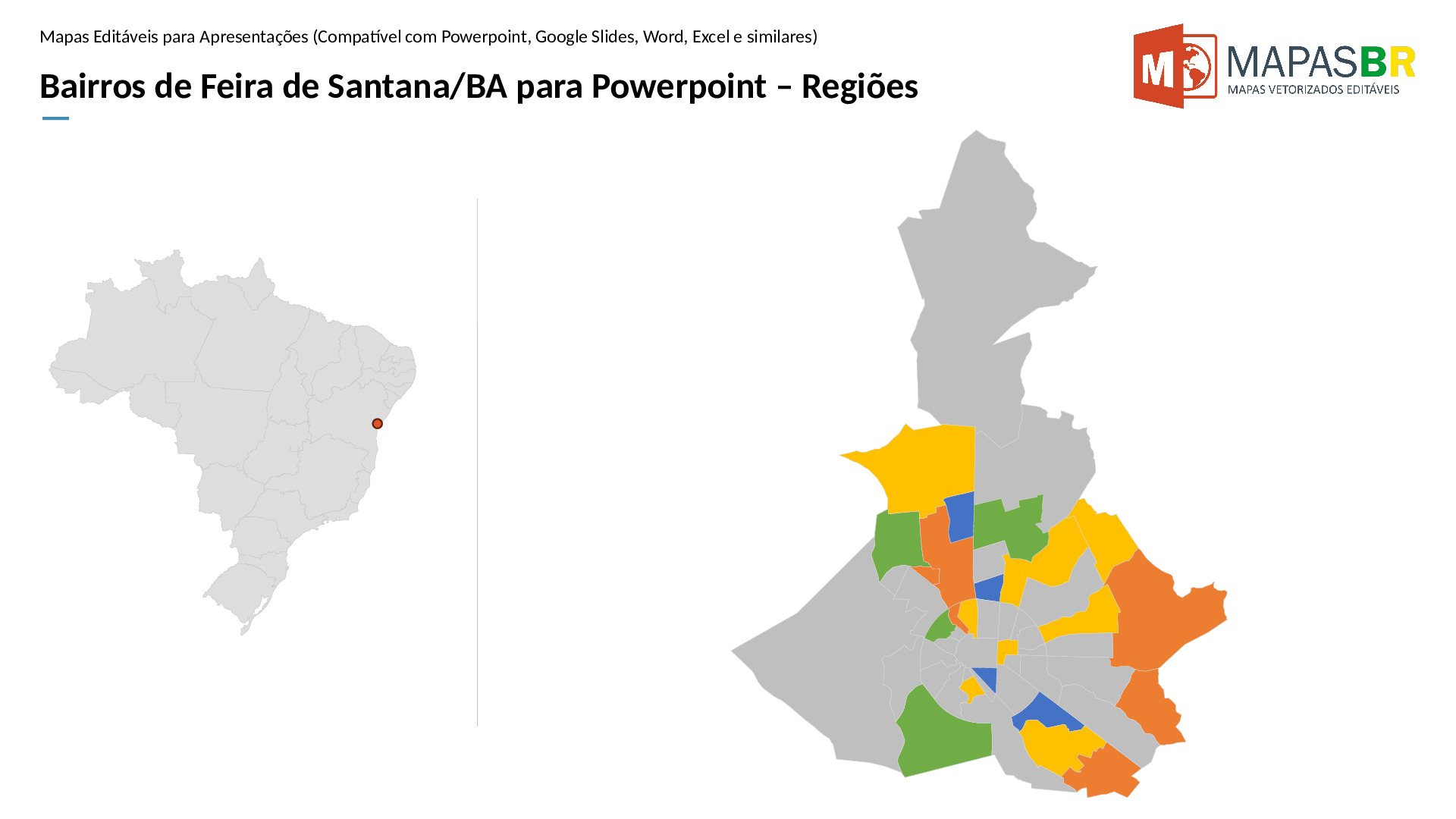 15456_ppt-0 Bairros de Feira de Santana/BA em PowerPoint - Imagem 1