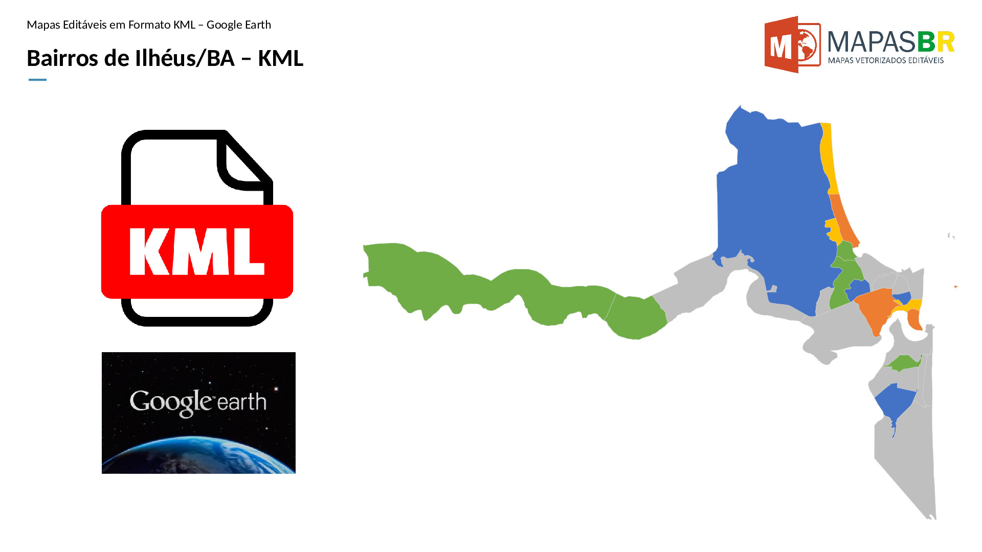 15462_kml-0 Bairros de Ilhéus/BA em KML (Google Earth) - Imagem 1
