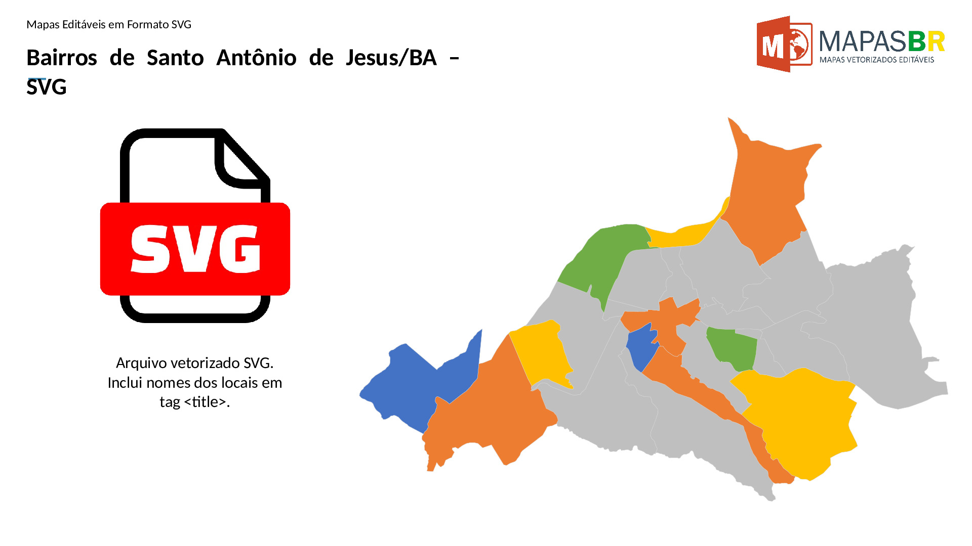 15464_svg-0 Bairros de Santo Antônio de Jesus/BA em SVG - Imagem 1