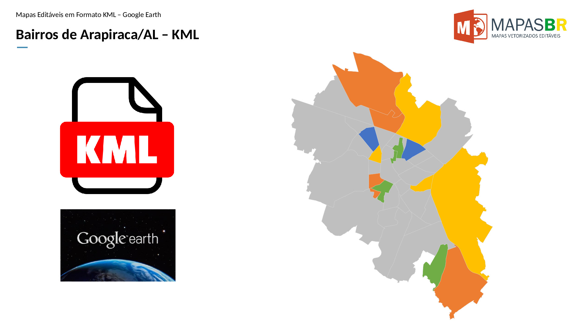 15556_kml-0 Bairros de Arapiraca/AL em KML (Google Earth) - Imagem 1