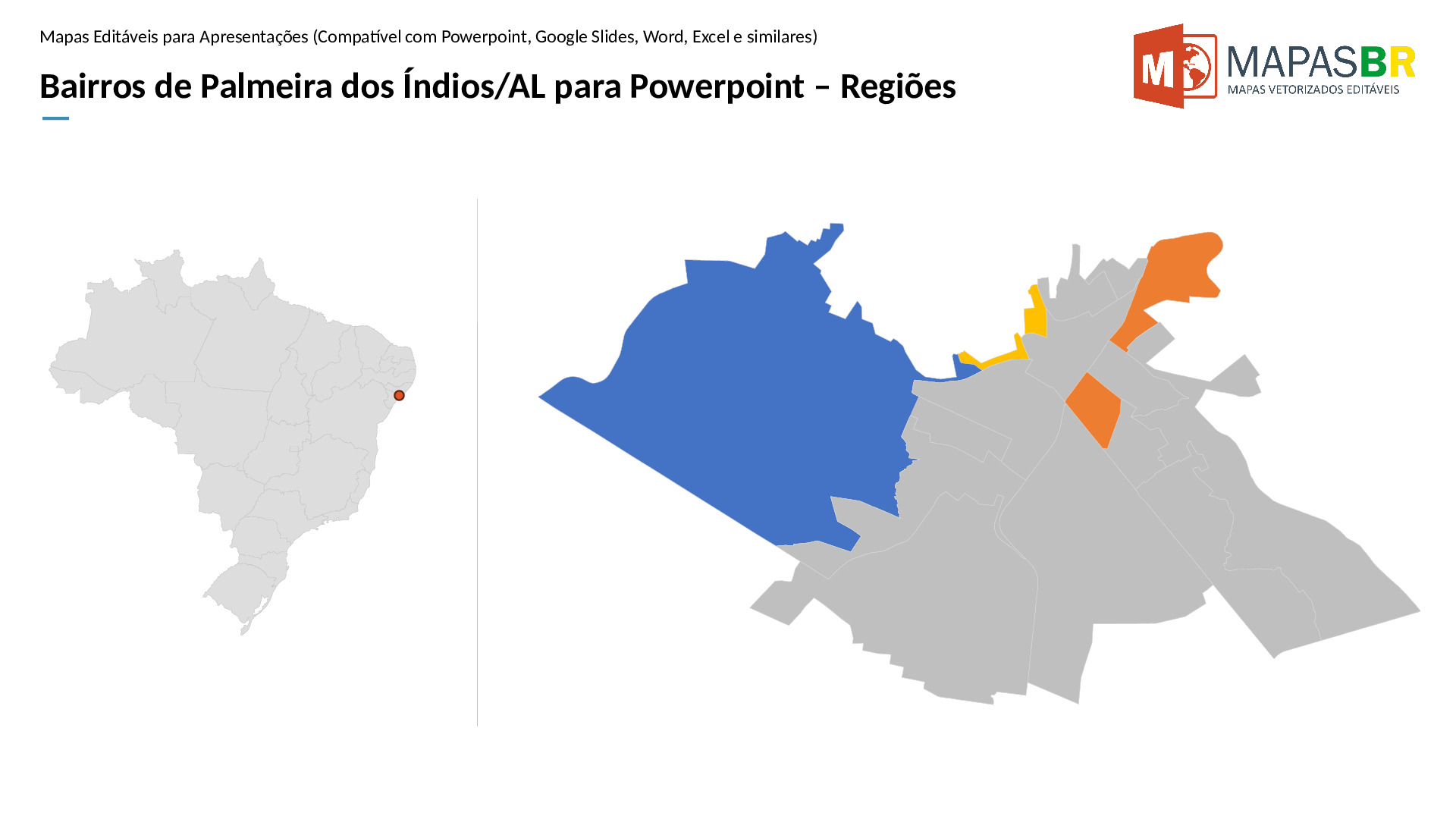 15558_ppt-0 Bairros de Palmeira dos Índios/AL em PowerPoint - Imagem 1