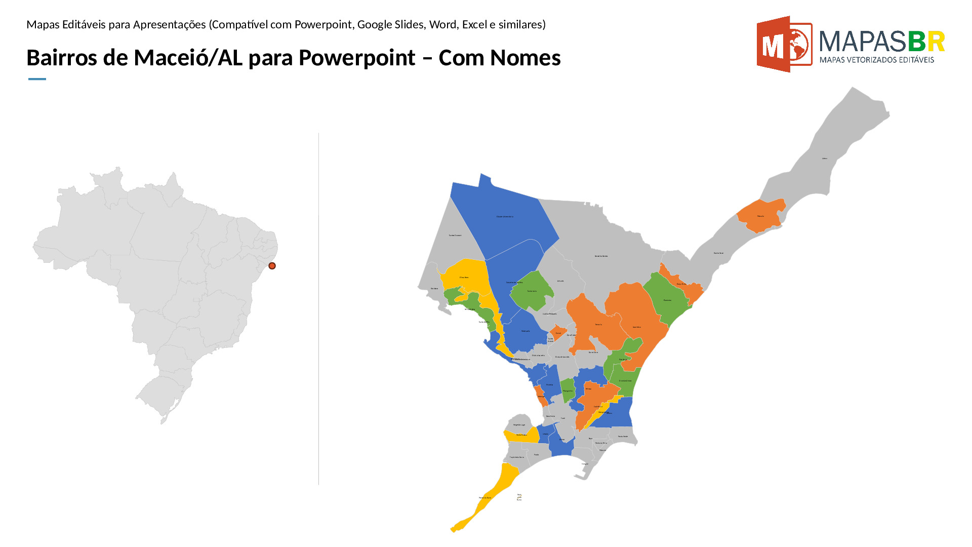 15562_ppt-1 Bairros de Maceió/AL em PowerPoint - Imagem 1