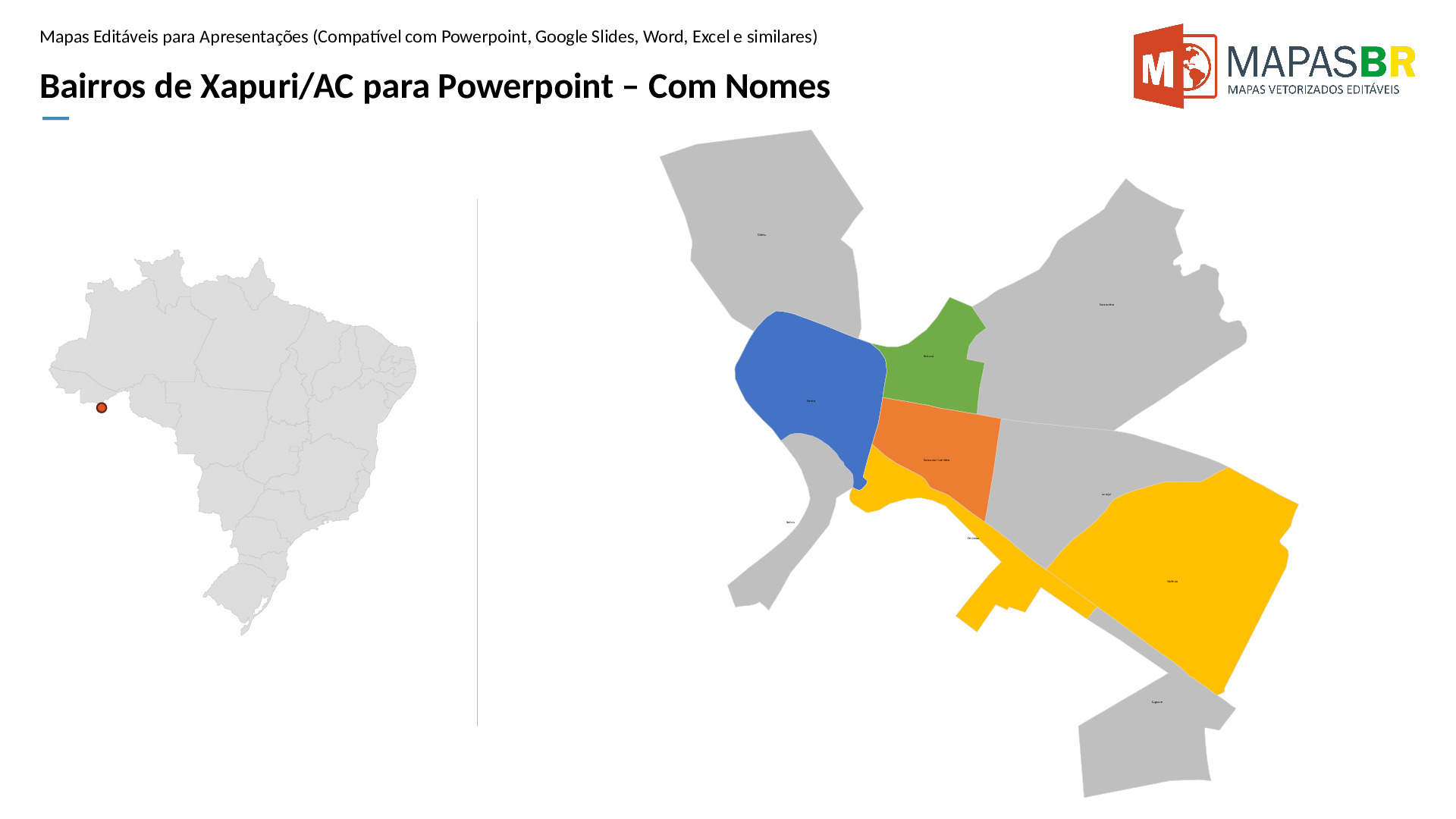 15566_ppt-1 Bairros de Xapuri/AC em PowerPoint - Imagem 1