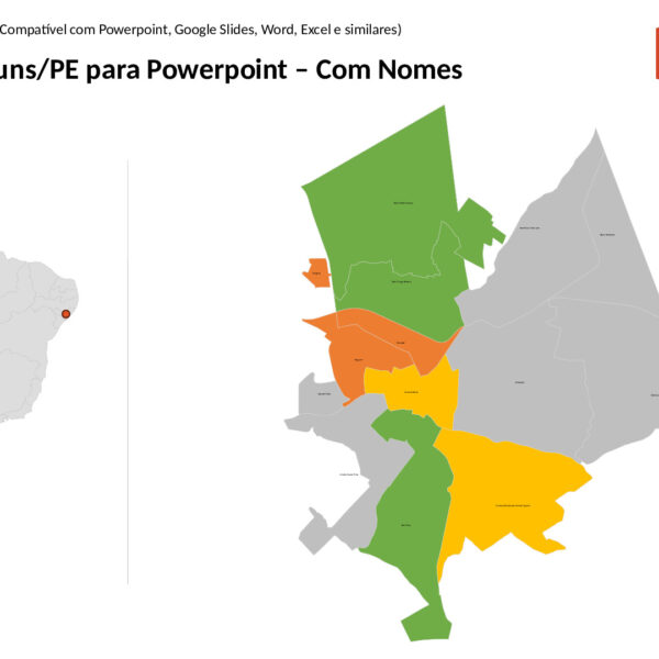 Bairros de Garanhuns/PE em PowerPoint