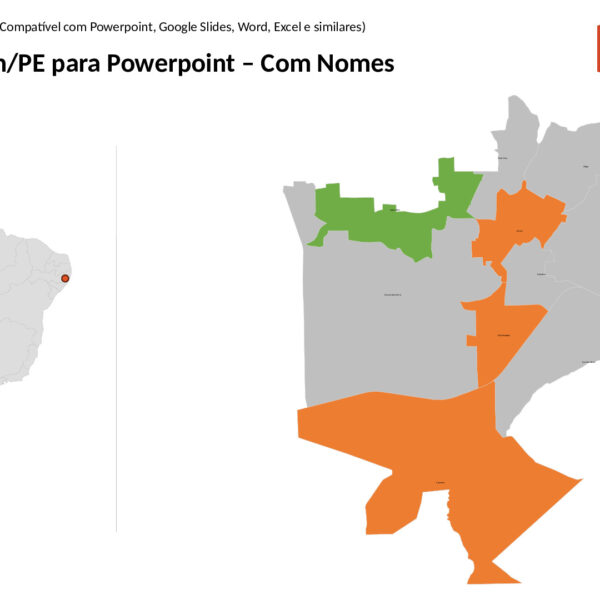 Bairros de Surubim/PE em PowerPoint