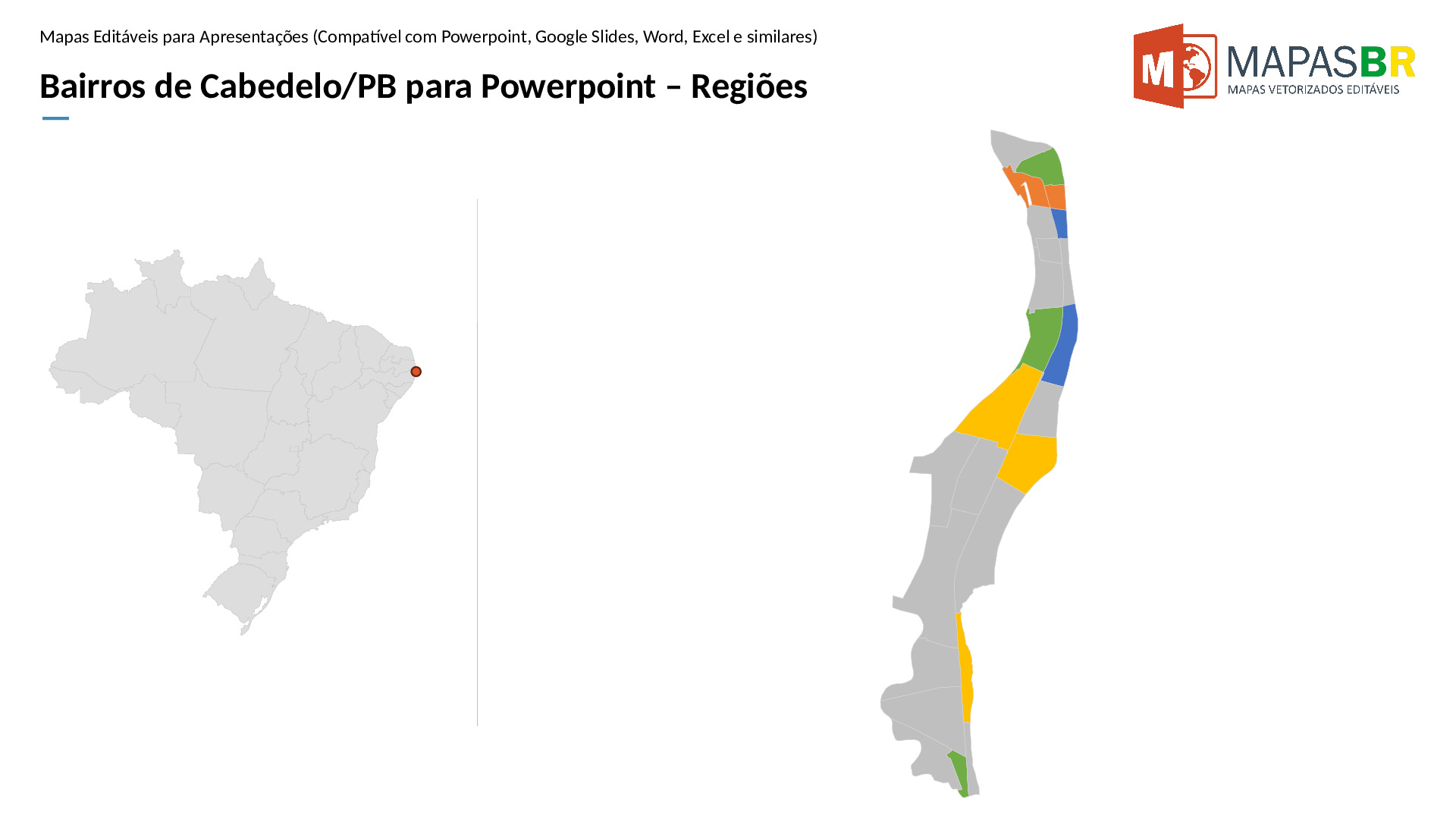 15945_ppt-0 Bairros de Cabedelo/PB em PowerPoint - Imagem 1