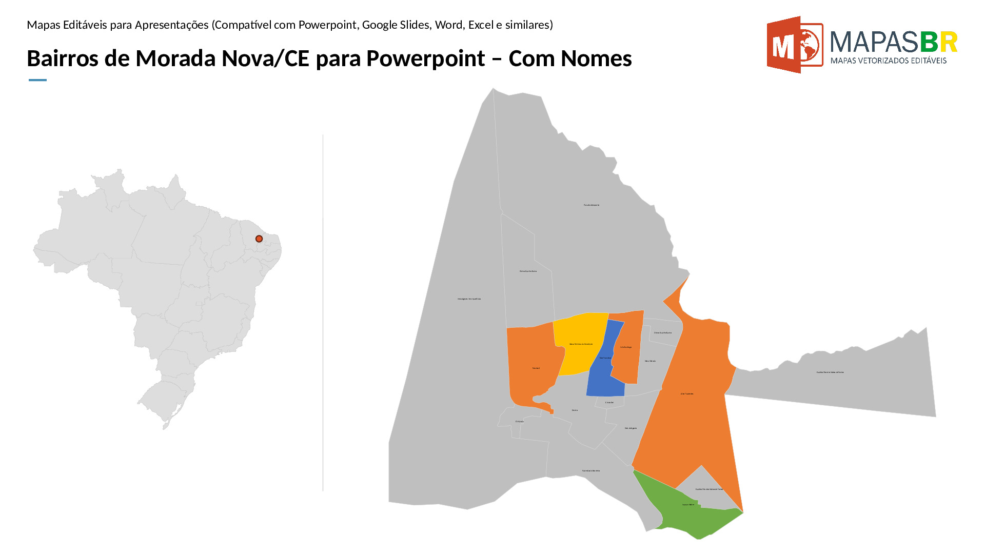 16062_ppt-1 Bairros de Morada Nova/CE em PowerPoint - Imagem 1