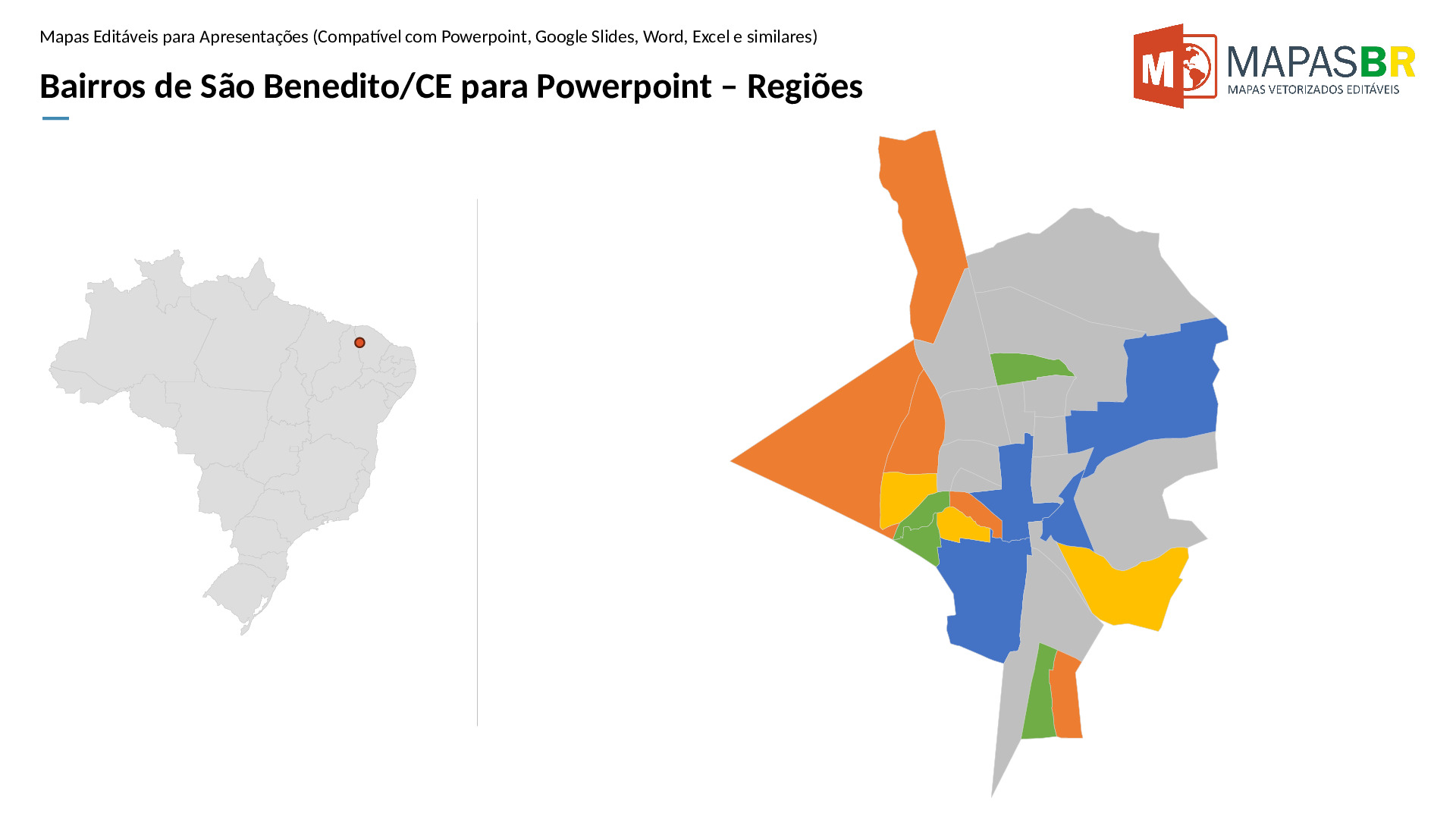 16072_ppt-0 Bairros de São Benedito/CE em PowerPoint - Imagem 1