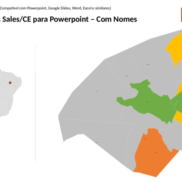 Bairros de Campos Sales/CE em PowerPoint