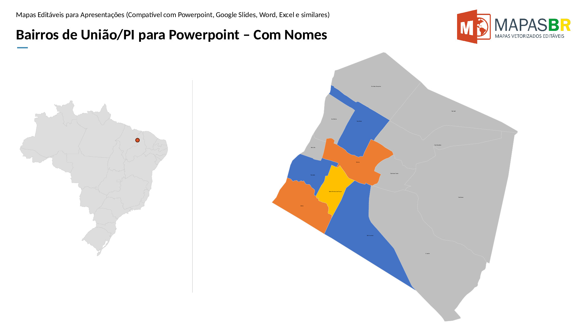 16612_ppt-1 Bairros de União/PI em PowerPoint - Imagem 1