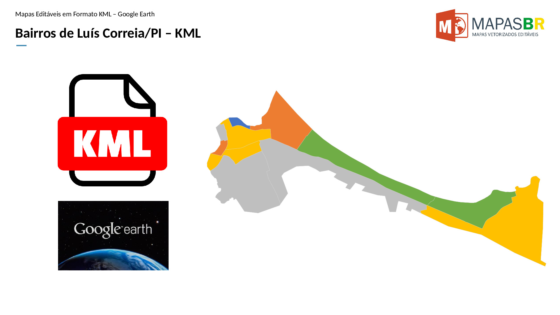 16616_kml-0 Bairros de Luís Correia/PI em KML (Google Earth) - Imagem 1