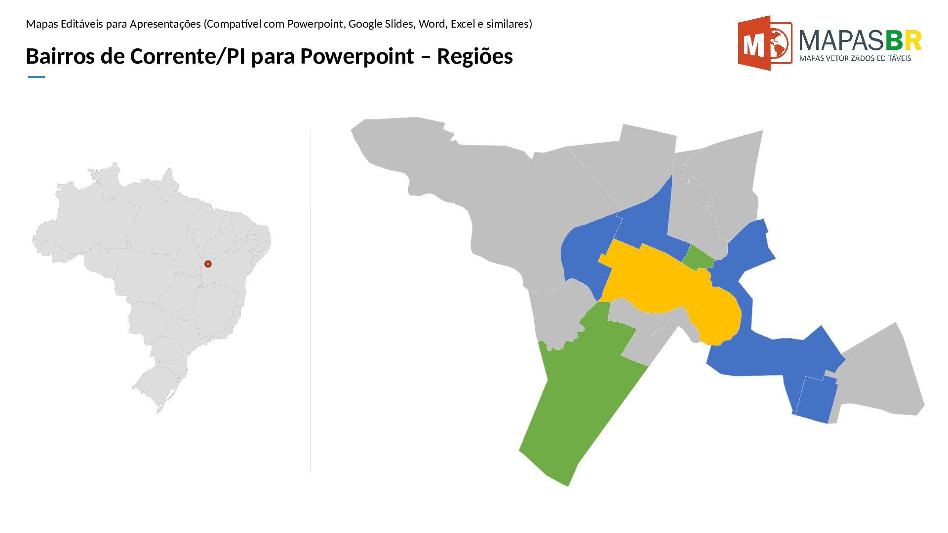 16620_ppt-0 Bairros de Corrente/PI em PowerPoint - Imagem 1