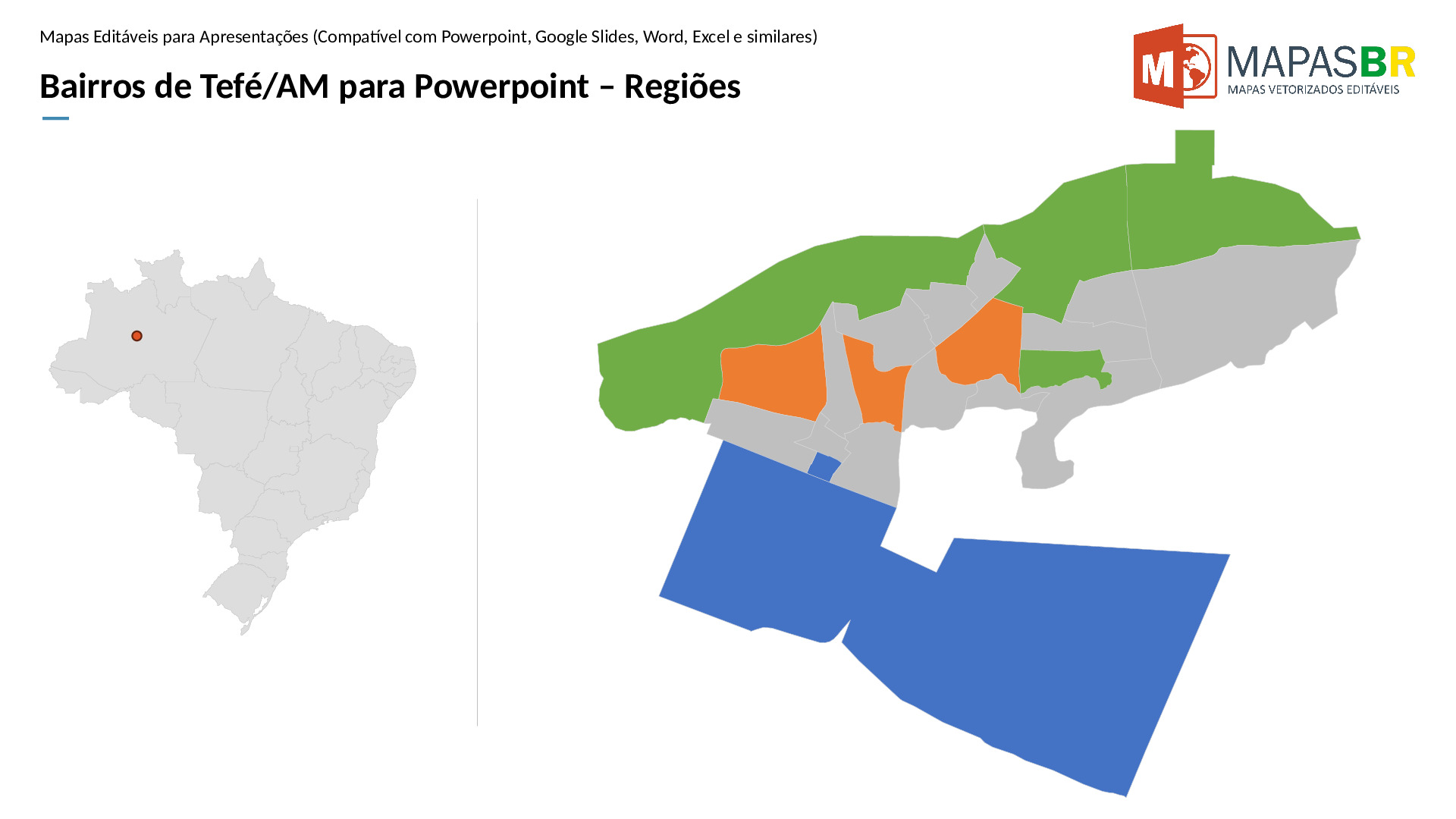 16809_ppt-0 Bairros de Tefé/AM em PowerPoint - Imagem 1